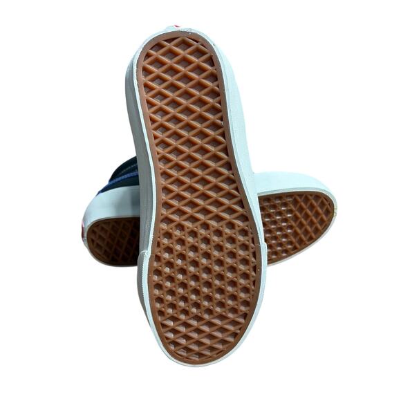 Vans Sk8 Hi Blue Black Leather High Top Skate Streetwear Sneakers 5 Men - Picture 5 of 5